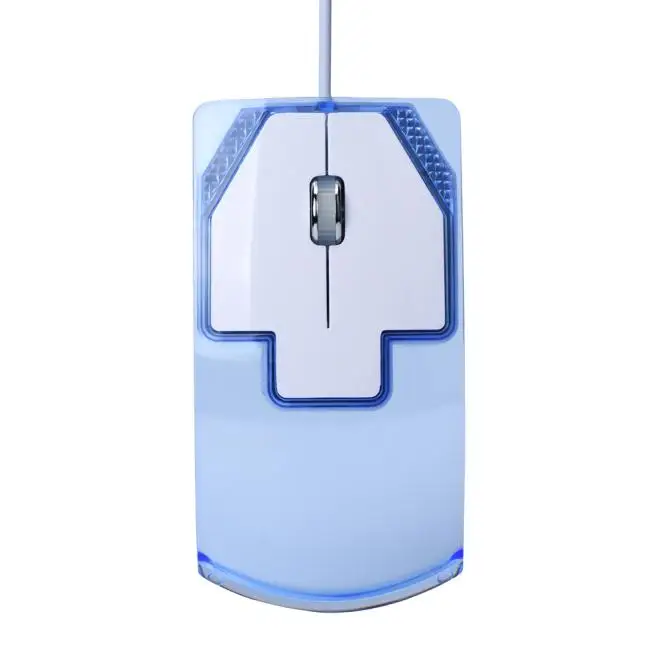 

VOBERRY Personality transparent shell LED backlight light cool fiber optic cable gaming mouse sensitive office universal mouse