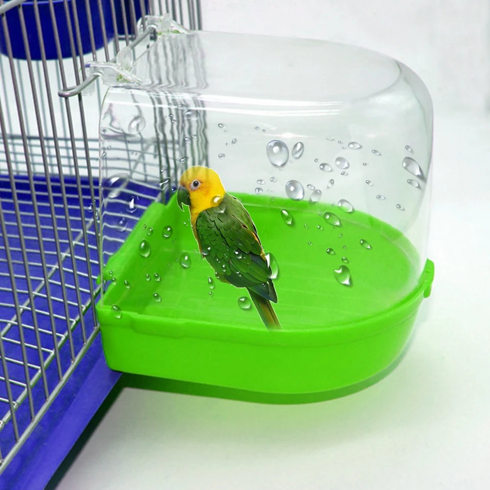 Попугай ванна для птицы Пион попугай принадлежности для купания ванна для птицы Клетка товары для домашних животных Птицы Ванна Душ стоящая корзина мыть пространство