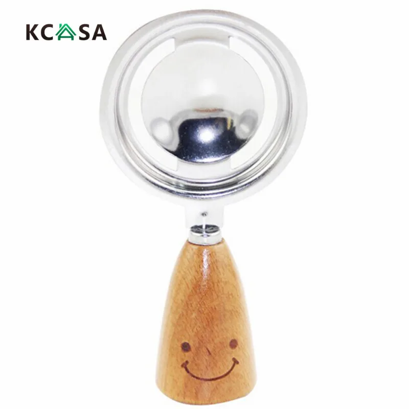 KCASA KC-ES029 нержавеющая сталь яйцо сепаратор улыбка деревянной ручкой яйцо белый желток делитель кухонная ложка для яиц инструменты интимные аксессуары