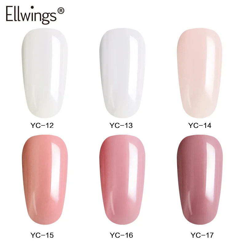 Ellwings гель для наращивания ногтей расширение 2018 новости лаки 6 цветов толстый