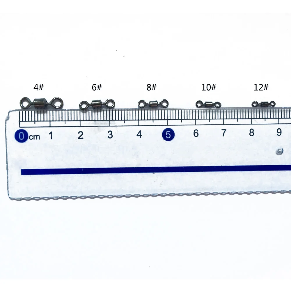 Новинка 500 шт/партия Вертлюги для рыбалки поворотный твердый кольцевой соединитель крюка 4 #6 #8 #10 #12 # Рыболовный аксессуар с футляром