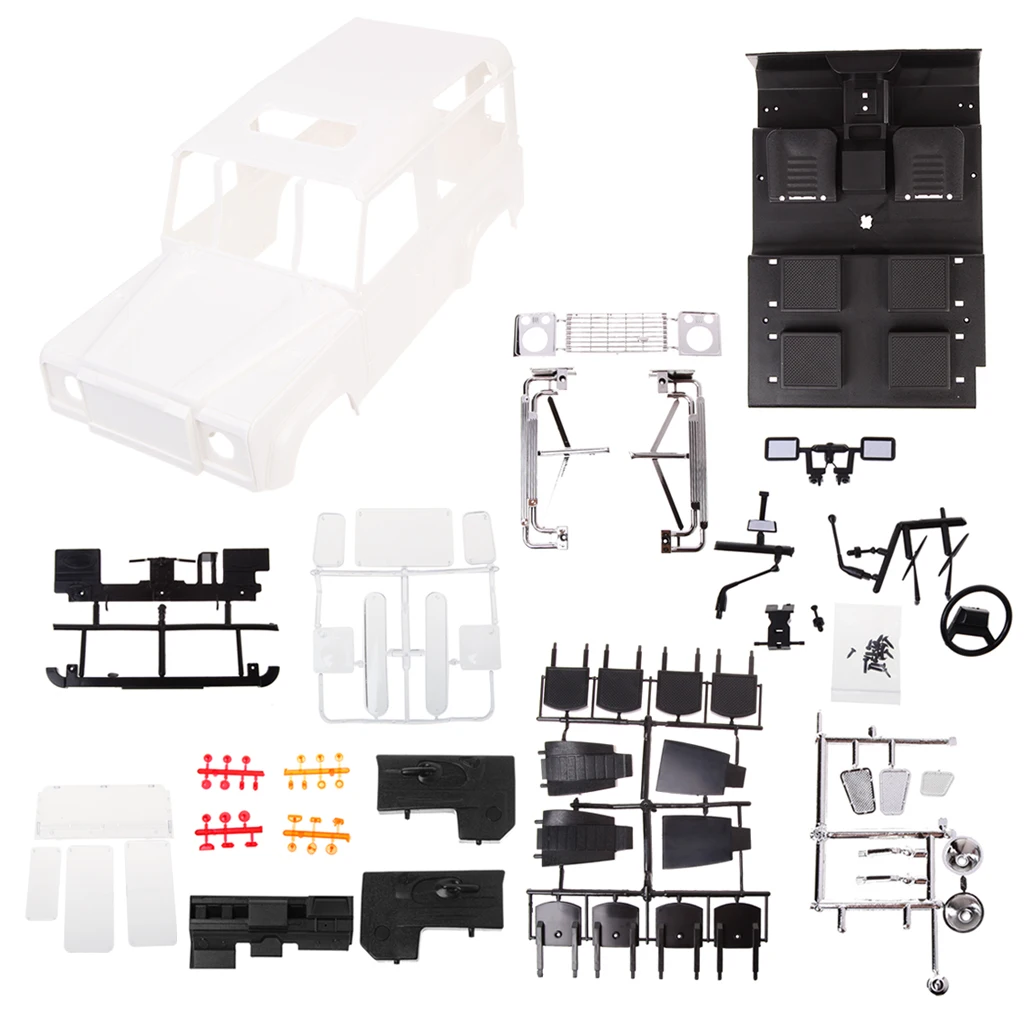 

RC 1/10 Scale Crawler Xtra Speed Cars D90 Body Shell Interiors System Kit Parts BC0814 Drop shipping