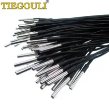 100pcs/lot New Original chip stainless steel 6*50 DS18b20 waterproof temperature sensor 18B20 100cm -55~125degree цена 100pcs/lot New Original chip stainless steel 6*50 DS18b20 waterproof temperature sensor 18B20 100cm -55~125degree цены онлайн