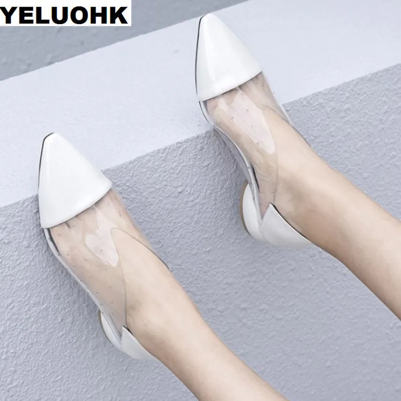 

Brand New Patent Leather Shoes Women Flat Pointed Toe Oxford Shoes For Women Transparent Summer Shoes High Quanlity