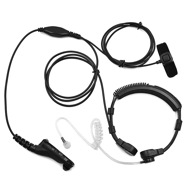 

XQF Extendable Throat Microphone Headset Earpiece PTT For Motorola APX2000 APX6000 APX7000 DGP4150 Portable Radio Transceiver