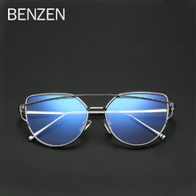 BENZEN Винтаж солнцезащитные очки "кошачий глаз" Оправы для очков Для женщин оптический близорукость сплава оправа для очков для чтения, женские очки для глаз с Чехол 5057