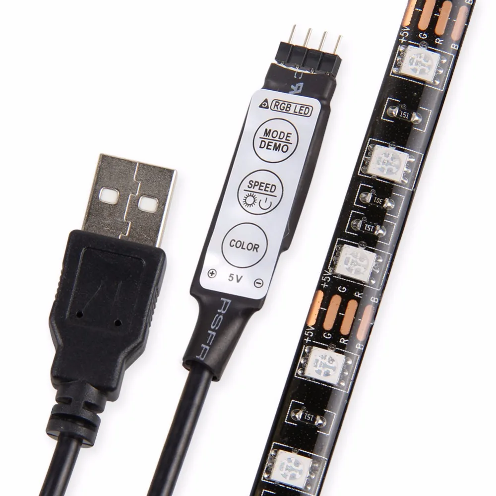 5 В USB светодиодная лента 5050 60 светодиодов/m 0.5 м 1 2 rgb подсветкой ТВ Задний план с 3