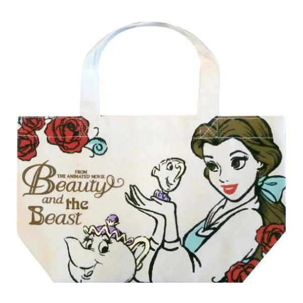 

New Beauty and the Beast Girls Woman Small Canvas Handbags Kids Lunch Bags For Children