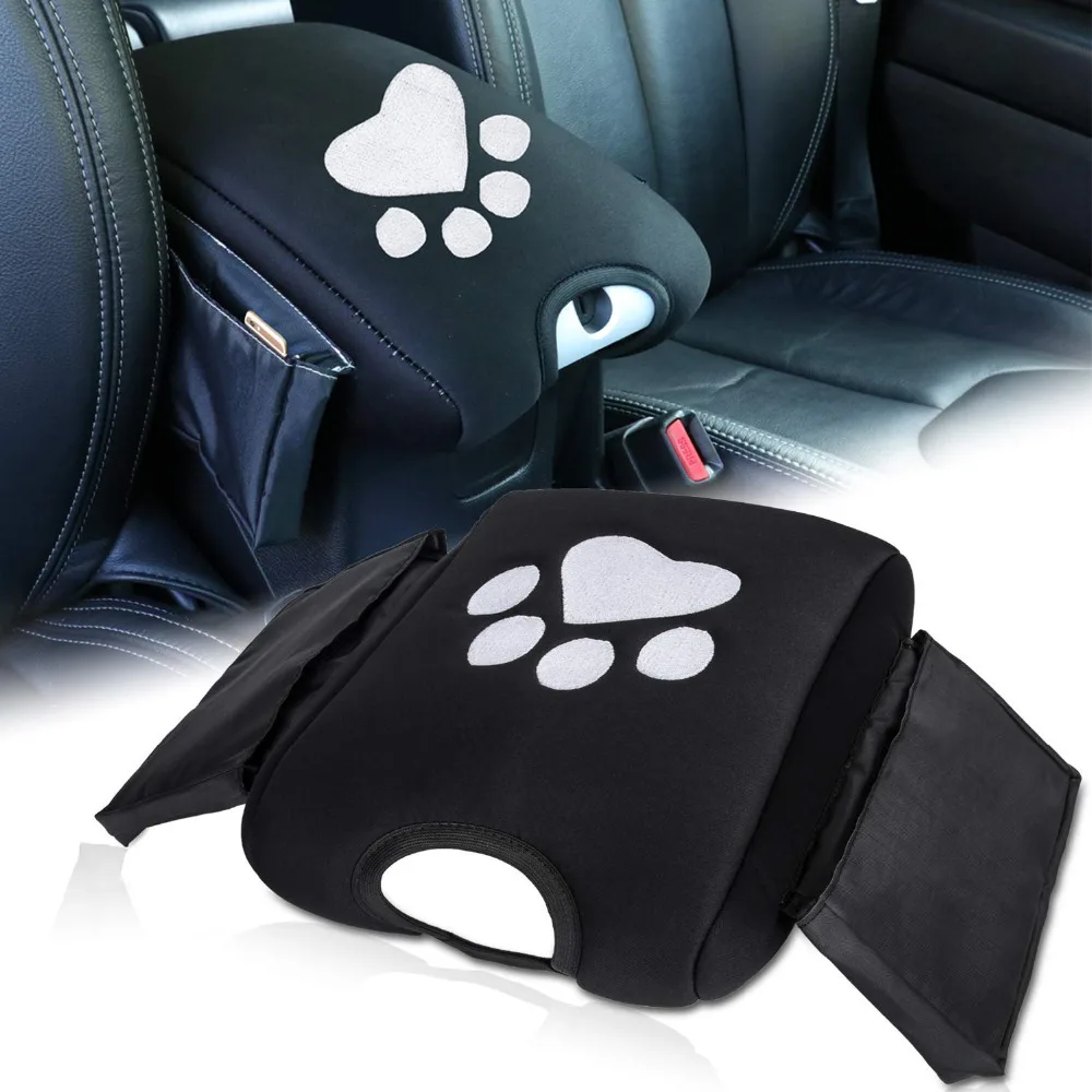 

Chuang Qian Claws Neoprene Inner Amrest Box Cover Paw Center Console Armrest Pad with Pocket Storage for Jeep Wrangler 2011-2018