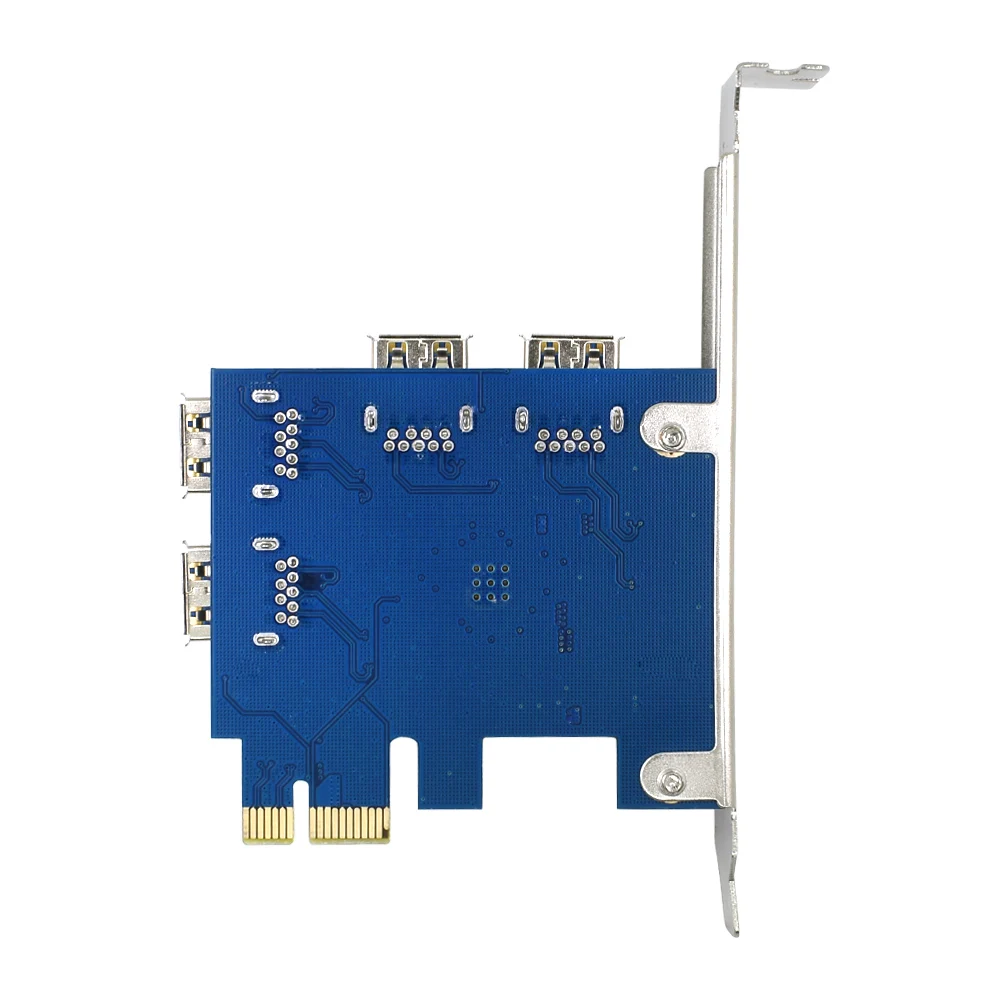 TISHRIC 2018 Горячая PCIE PCI E Express Riser Card от 1 до 4 USB 3 0 слот мультипликатор концентратор