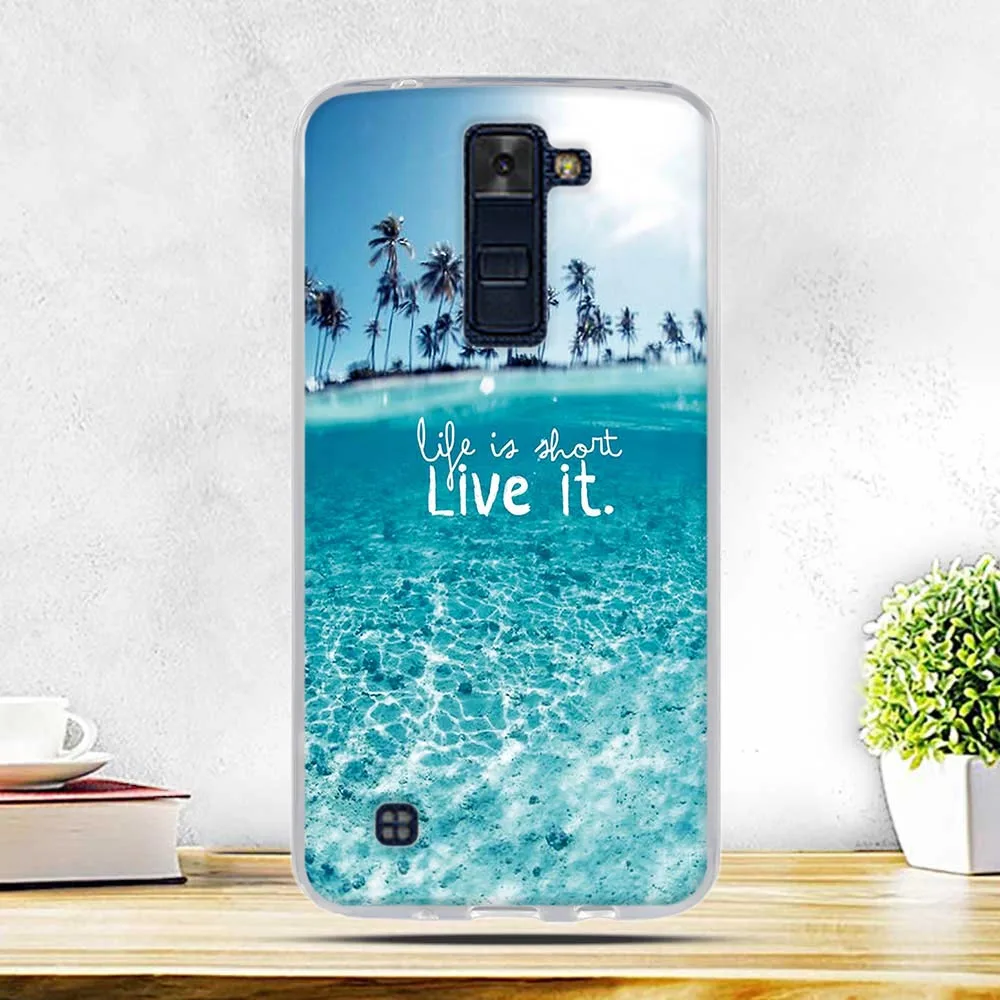 Мягкий ТПУ 3D рельефный чехол для LG K8 Lte K350 K350E K350N 5," K 8 телефонный силиконовый чехол на заднюю панель для LG K7 K10 Leon Spirit X power - Цвет: 20