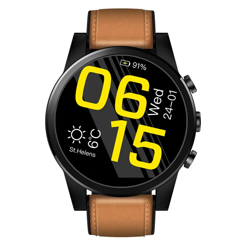 Zeblaze THOR 4 PRO 4G умные часы телефон 1,6 дюймов gps карта СПОРТ ГЛОНАСС четырехъядерный 16G WiFi цветной сенсорный экран Android умные часы - Цвет: Светло-коричневый