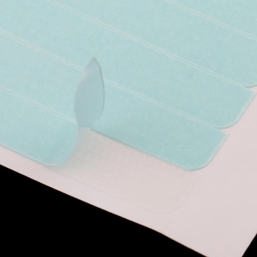 60 pcs Pre-Cut Double Sided Adhesive Super Tape for Skin Weft & Hair Extensions Super Blue Tape 4x0.8cm