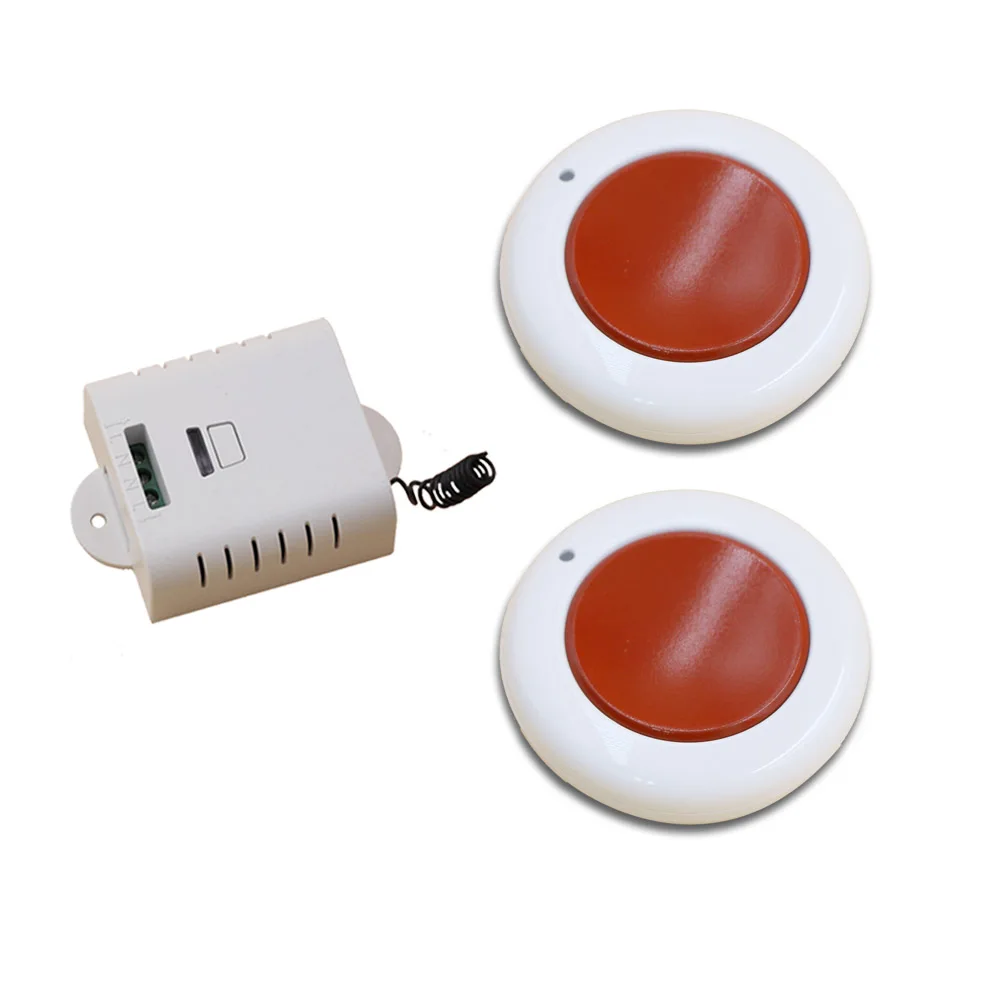 Putih dan Merah Wireless Remote Control Beralih Sistem 2 Transmitter ...