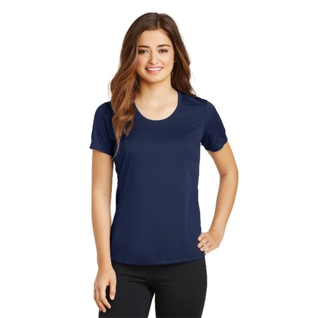 Sport-Tek LST380 Ladies PosiCharge Elevate Scoop Neck Tee True Navy - Extra Large
