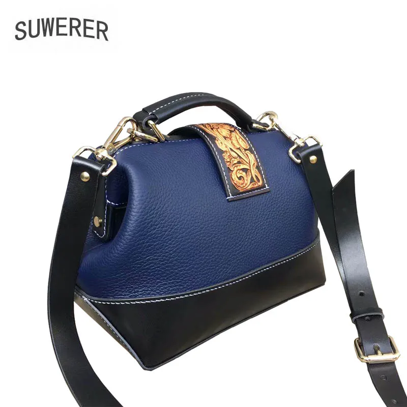 

2019 new luxury high quality suede leather handbag Handmade leather carving technique shoulder messenger bag