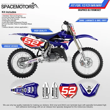 

MotoSpace Customized Team Graphics Backgrounds Decals 3M Custom Stickers For YAMAHA YZ125 YZ250 Two Stroke 96-01 02-14 15-19 027