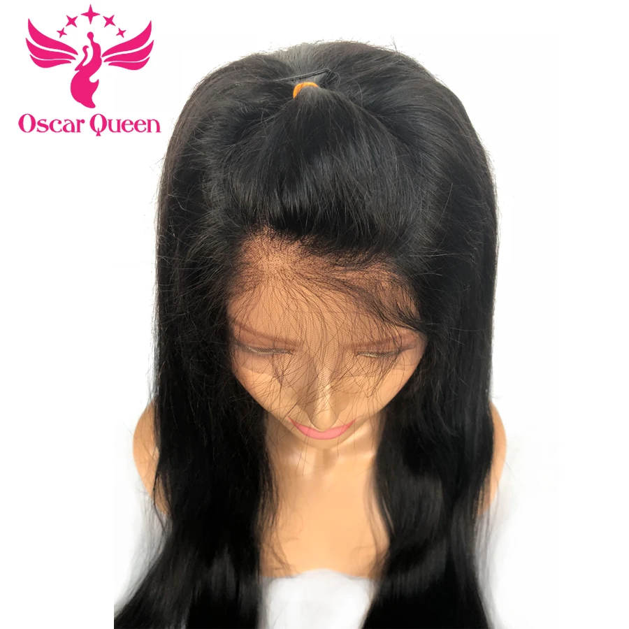

Peruvian Remy Hair Wig Pre Plucked Natural Hairline Natural Straight Lace Front Human Hair Wigs Bleaches knots 250% High Density