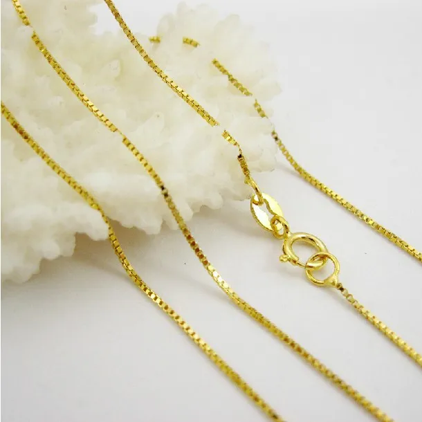 

GVBORI 925 Sterling Silver Chain Necklace Promotion Suitable for Pendant Women Free Shipping Yellow Gift