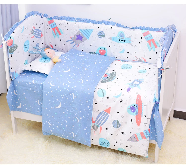 Детские кровати для маленьких девочек кроватки кровать бамперы Модная одежда для детей, Детская мода Постельное белье для девочек хлопок