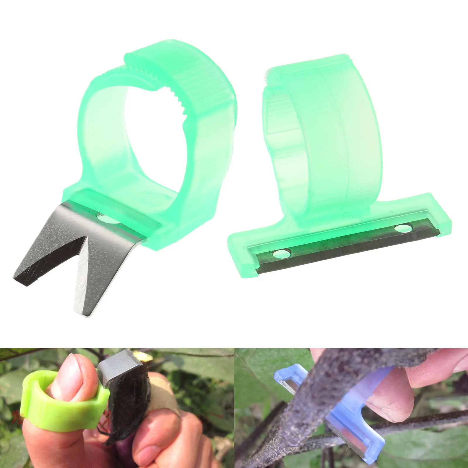 

DRELD 1pc Adjustable Tomato Cucumber Grape Fruit Picking Garden Tools Blade Cutting Scissors Rings Fruit Picker T-shape/V-shape