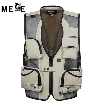 

MEGE Summer Outdoor Mens' Workwear Multi-pockets Vest, Photography Vest Hunting Equipment, Hunting Hiking Camping Vest
