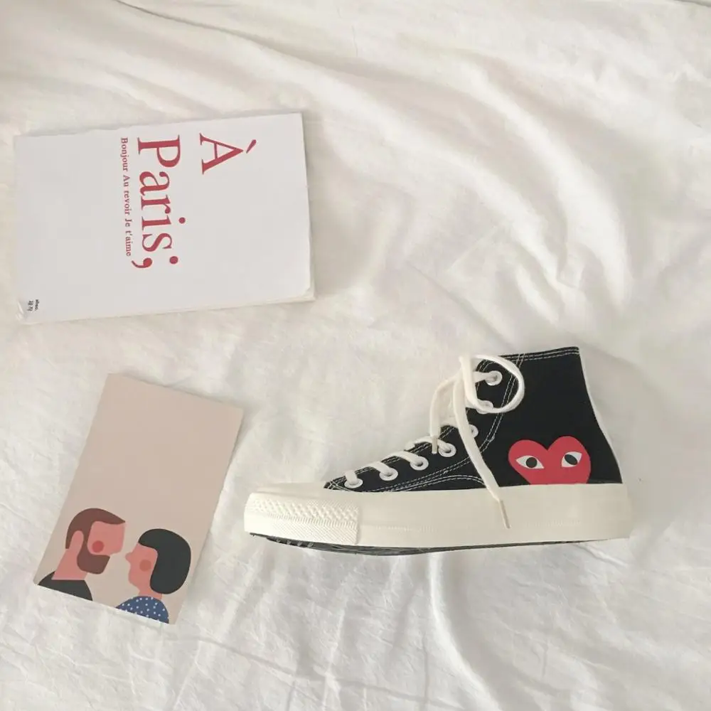 أحذية النساء حذاء كاجوال رياضية النساء أزياء من القماش الكتاني الأبيض 2019 الخريف عالية أعلى حذاء مسطح السيدات التزلج الجلود