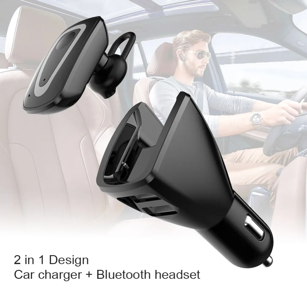 Bluetooth Headset Earphone with 2 in 1 Car font b Charger b font for iPhone 5s