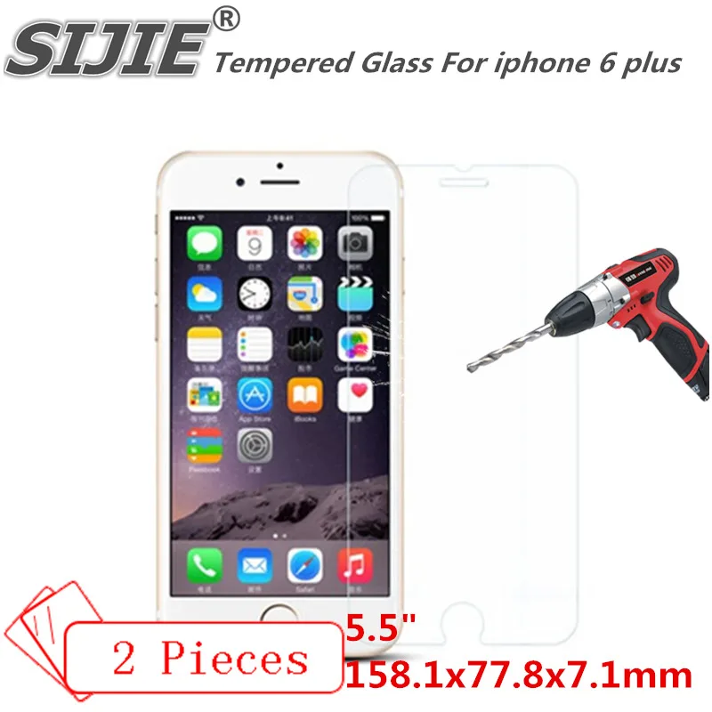 

SIJIE 2PCS Tempered Glass For iphone 6 plus PRO i6 i6p iphone6 6plus a1593 Screen protective protect cover 5.5 inch discount