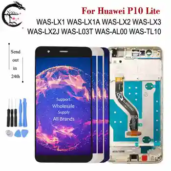 

LCD+Frame For Huawei P10 lite WAS-LX1 WAS LX1A LX2 LX3 LX2J L03T Full Display Screen Touch Digitizer Assembly P10lite Display
