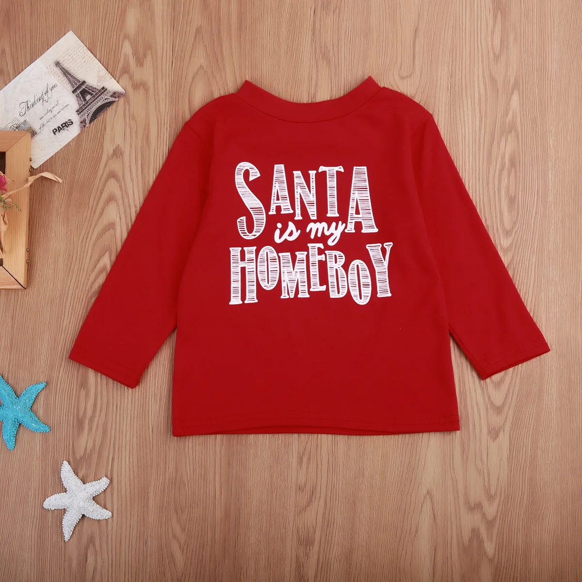 Детская Рождественская Одежда для маленьких мальчиков детская хлопковая Футболка Топы корректирующие Санта Homeboy футболка с длинным рукавом Футболка Топы корректирующие От 1 до 6 лет