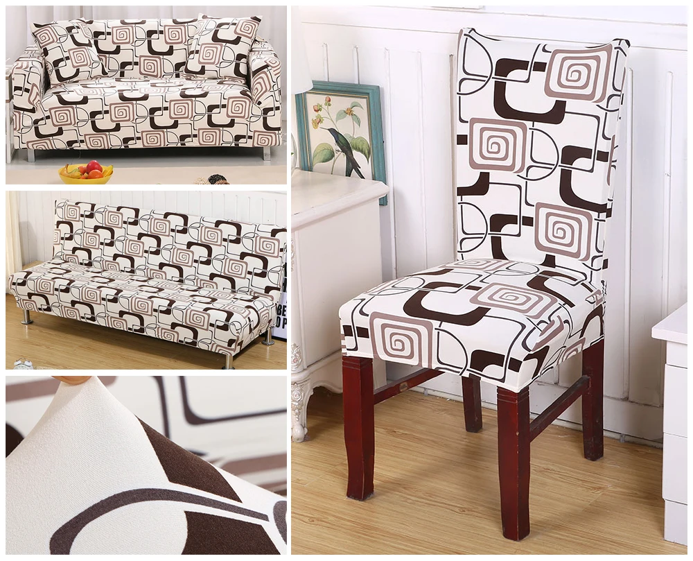Kitchen Chair Covers Stretch Furniture Covers Towel Chair house de chaise Stool Chair slipcover chair cover Spandex 1246 pcs (3)