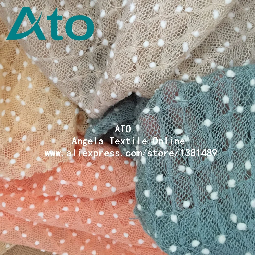 

Knit Fabrics , small balls white dots fabrics, patchwork for baby photography props, dolls clothes fabrics