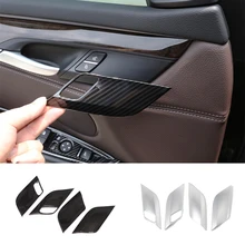 4 шт., автомобильный АБС-пластик, углеродное волокно, текстура, безопасный дверной замок, ручка, крышка чаши, Накладка для BMW X5 F15 X6 F16