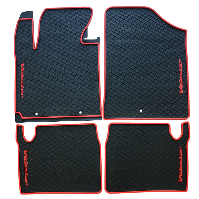 

free ship rubber feet waterproof resistant car mats latex for Hyundai Veloster