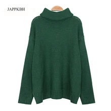 JAPPKBH Winter Women Sweater New Fashion Casual Korean Style Turtleneck Sweater Vintage Full Sleeve Jumper Knitted Sweater Femme