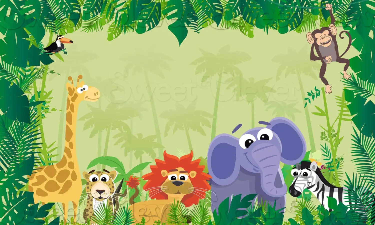 jungle safari backdrop cloth