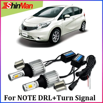

ShinMan LED light CAR Daytime Running Lights LED DRL Daylight LED Turn signal lights For Nissan NOTE note 2014 2015