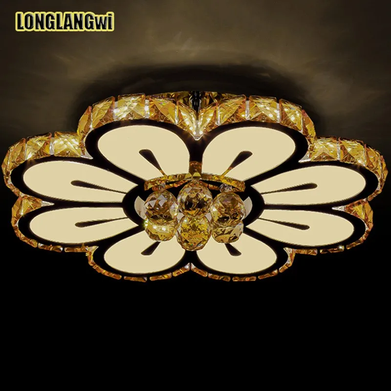 

Modern Crystal LED Color Change With Remote Control Organ Style Lustre Ceiling Lamp Art Deco Ceiling Lights