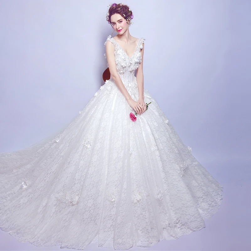 

New Arrival Vestido de Noiva 2018 sleeveless Wedding Dresses Sheer Tulle Back Sexy Bride Dresses Wedding Gowns follower Princess