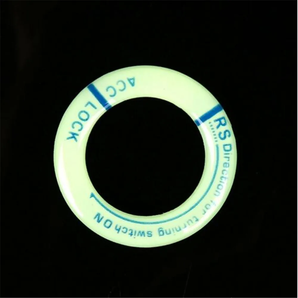 3D автомобильный Стайлинг светящееся кольцо для ключей с отверстием наклейка люминесцентный переключатель зажигания Крышка мотоциклетная круглая наклейка светильник украшение Универсальный Fit
