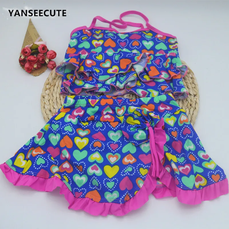 2017 одежда для купания девочек детский купальник бикини Maillot De Bain Танкини Enfant