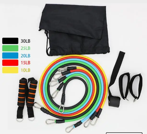 

TPRPST 11 Pcs/Set Latex Resistance Bands Crossfit Training Exercise Yoga Tubes Pull Rope,Rubber Expander Elastic Bands Fitness