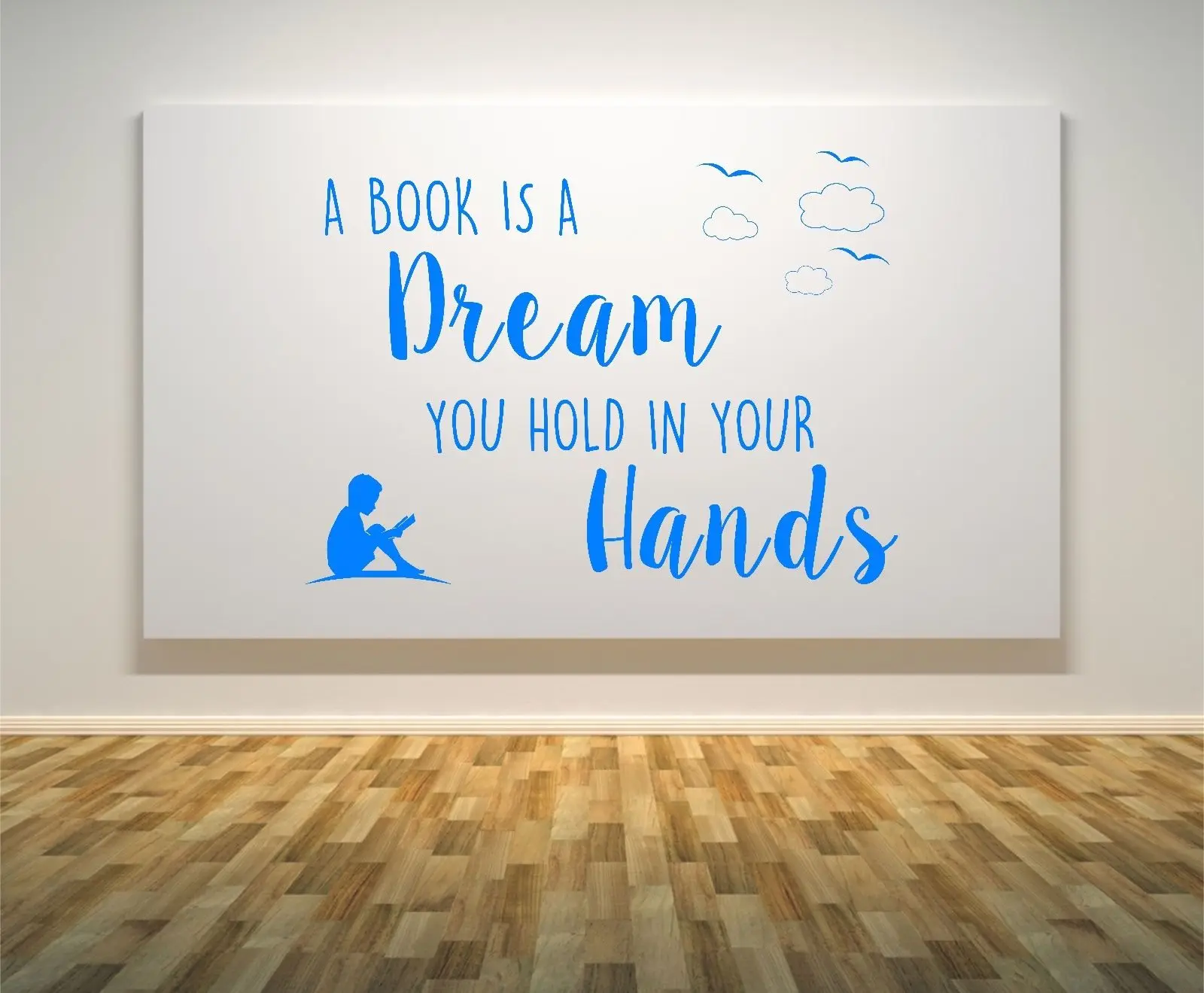 Membaca Buku Perpustakaan Buku Adalah Mimpi Wall Art Decal Vinyl