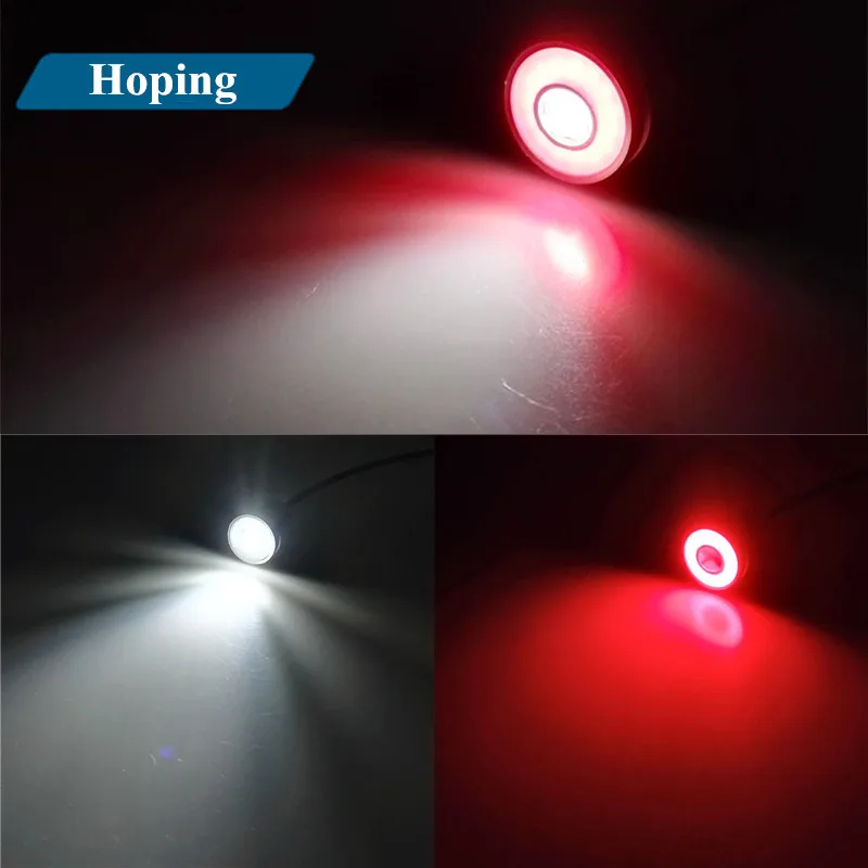 Надеясь 2X Led eagle eye двойной цвет номерного знака DRL Хвостовая лампа ангельские