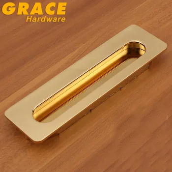 

Home Slotted Drawer Dark Handle Invisible Cabinet Handles Furniture Knobs (C.C:128mm,L:176mm)