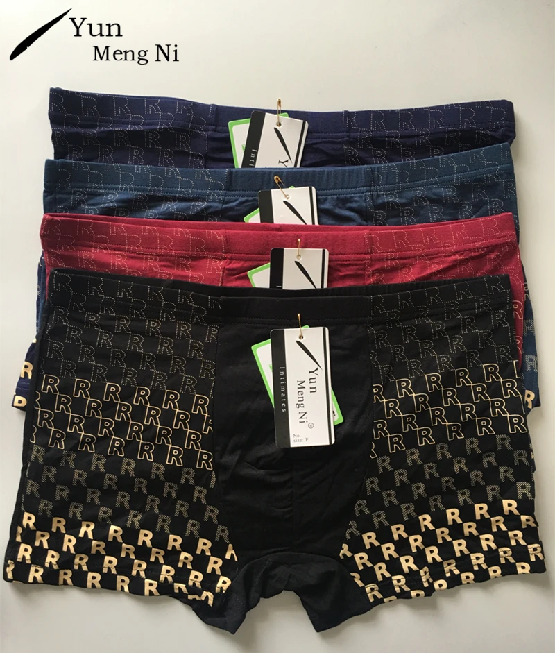 Yun Meng Ni 3pcs/lot Mens Underwear Boxers Bamboo Fiber Panties Homme