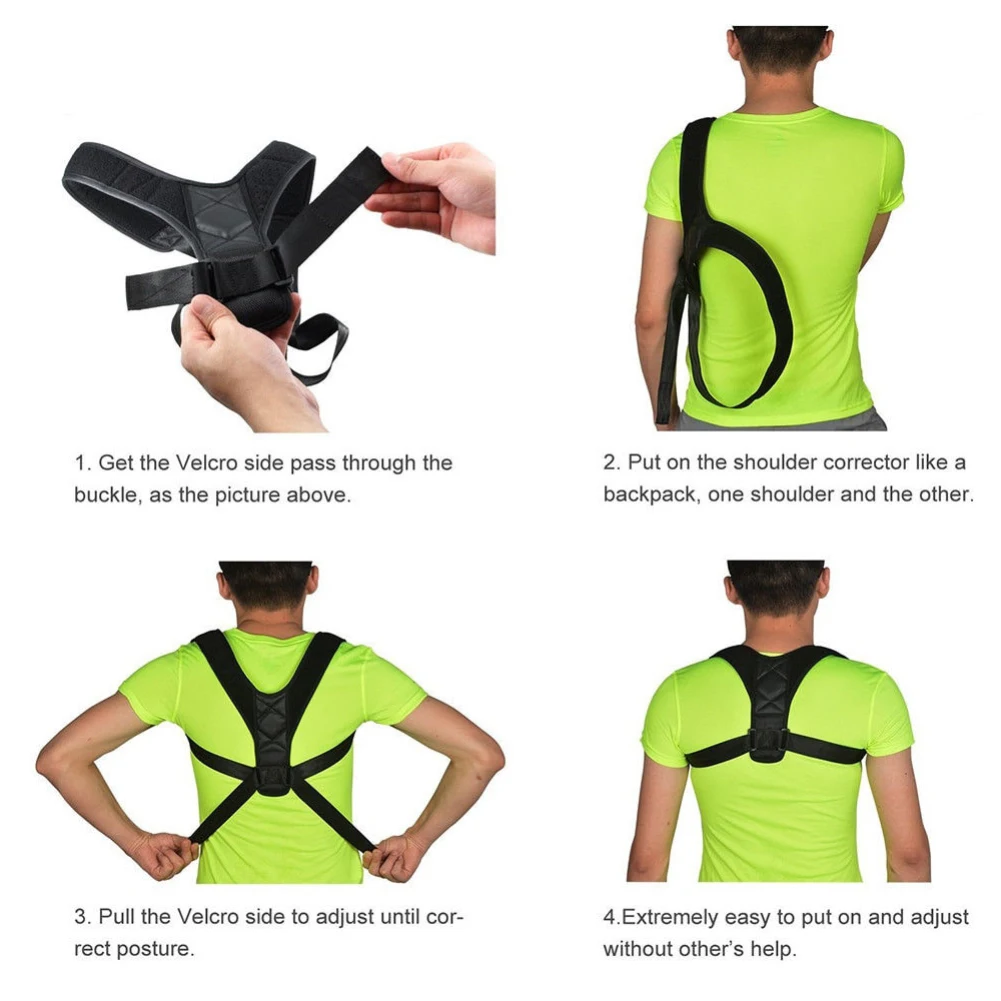 

Profesional Adult Children Adjustable Back Hunchback Belt Brace Posture Corrector Perfect Back Curve Tool Kit