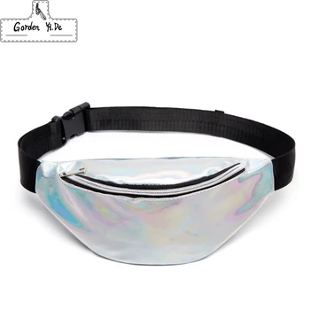 

2020 New Holographic Waist Bag For Women Gold Black Laser Fanny Pack Belt Bag ladies Bum Bag Unisex Banana Bags