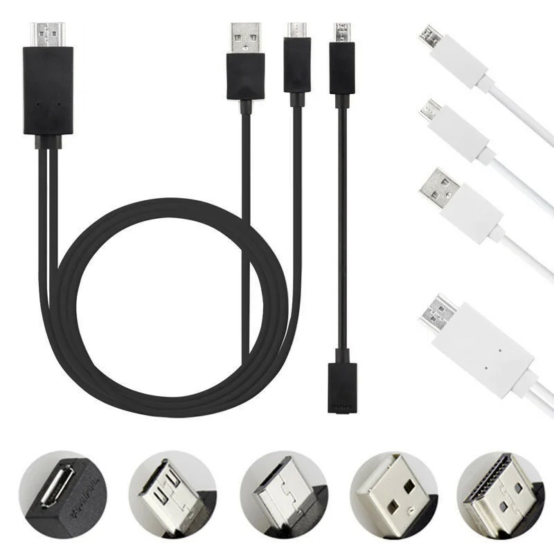 MHL Micro USB к HDMI кабель 5 Pin и 11 Pin HD tv Кабельный адаптер для SamSung Huawei Xiaomi HTC